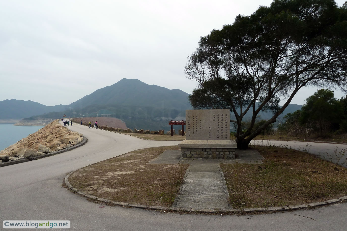 Looking south along West Dam